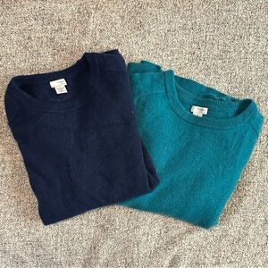Bundle Halogen Cashmere Crew Neck Sweaters